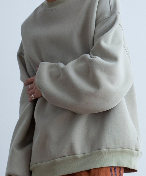 Universal Style Wear(ユニバーサルスタイルウェア)の「Universal Style Wear タオル バケツ クルーネック スウェット(スウェット・メンズ・グレイッシュベージュ/サックスブルー系/ブラック/オフホワイト・MEDIUM/LARGE/X-LARGE)」の9枚目の写真