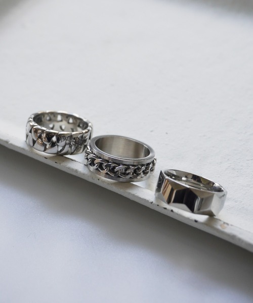 ステンレス素材で錆びにくい◎ 】 ステンレス メンズライク リング_