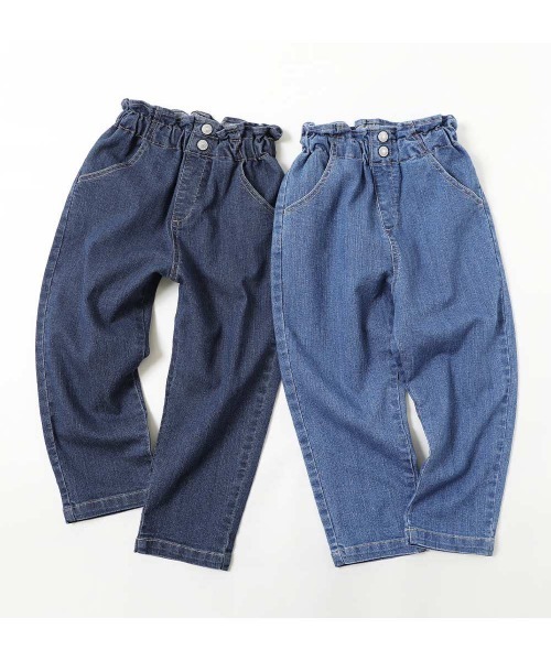 devirock（デビロック）の「楽デニム ハイウエスト テーパードパンツ（デニムパンツ・キッズ・サックスブルー/ネイビー・100cm/110cm/120cm/140cm/160cm/130cm/150cm）」の12枚目の写真