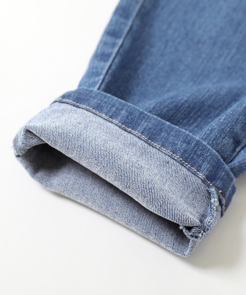 devirock（デビロック）の「楽デニム ハイウエスト テーパードパンツ（デニムパンツ・キッズ・サックスブルー/ネイビー・100cm/110cm/120cm/140cm/160cm/130cm/150cm）」の9枚目の写真