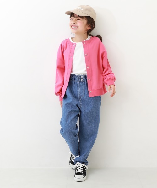 devirock（デビロック）の「楽デニム ハイウエスト テーパードパンツ（デニムパンツ・キッズ・サックスブルー/ネイビー・100cm/110cm/120cm/140cm/160cm/130cm/150cm）」の6枚目の写真