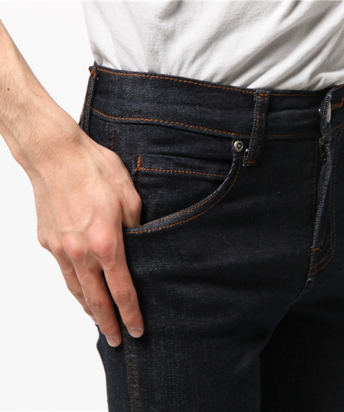 SHIPS JET BLUE（シップスジェットブルー）の「★★DR DENIM(ドクターデニム): SNAP RAW デニムスキニーパンツ 15SS（デニムパンツ・メンズ・ネイビー・34/32/30/28）」の3枚目の写真