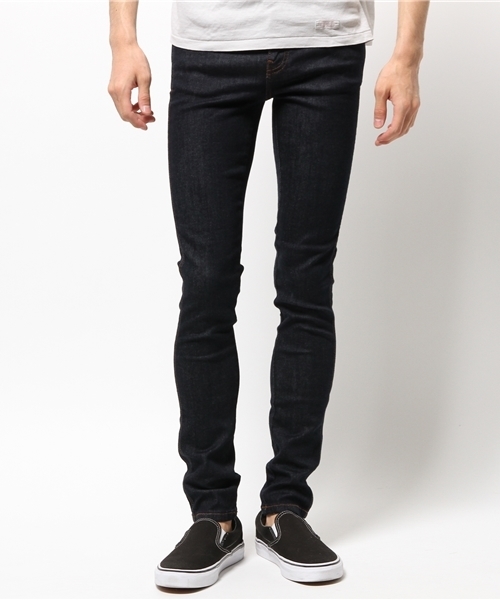 SHIPS JET BLUE（シップスジェットブルー）の「★★DR DENIM(ドクターデニム): SNAP RAW デニムスキニーパンツ 15SS（デニムパンツ・メンズ・ネイビー・34/32/30/28）」の9枚目の写真