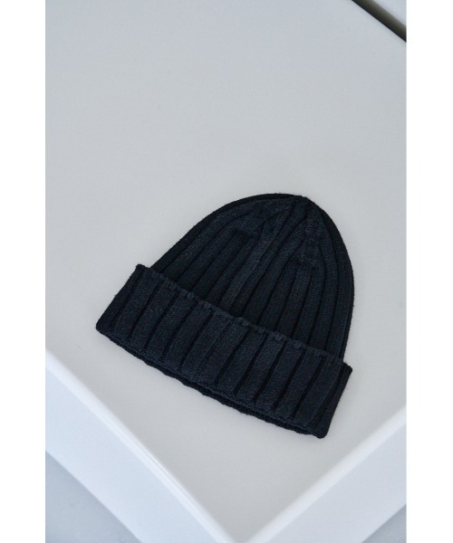 AZUL by moussy（アズールバイマウジー）の「BASIC RIB KNIT CAP/ベーシックリブニットキャップ（ニットキャップ/ビーニー・メンズ・ピンク/ブルー/ブラック・FREE）」の8枚目の写真