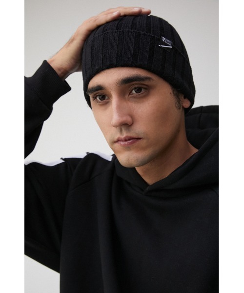 AZUL by moussy（アズールバイマウジー）の「BASIC RIB KNIT CAP/ベーシックリブニットキャップ（ニットキャップ/ビーニー・メンズ・ピンク/ブルー/ブラック・FREE）」の6枚目の写真