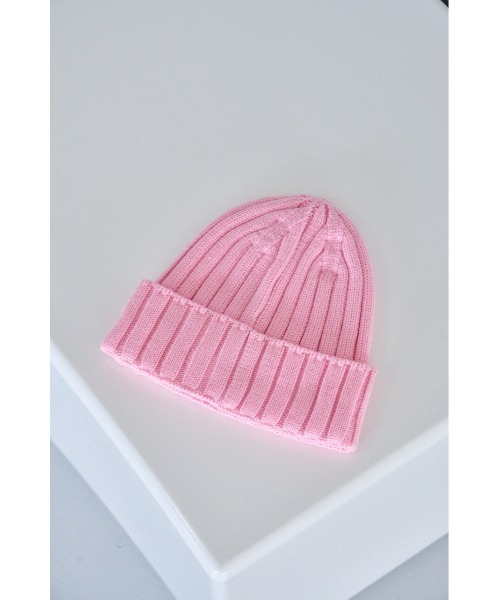 AZUL by moussy（アズールバイマウジー）の「BASIC RIB KNIT CAP/ベーシックリブニットキャップ（ニットキャップ/ビーニー・メンズ・ピンク/ブルー/ブラック・FREE）」の18枚目の写真