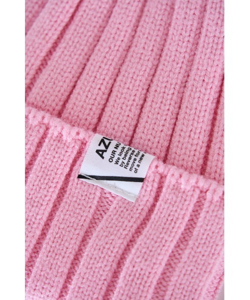 AZUL by moussy（アズールバイマウジー）の「BASIC RIB KNIT CAP/ベーシックリブニットキャップ（ニットキャップ/ビーニー・メンズ・ピンク/ブルー/ブラック・FREE）」の19枚目の写真