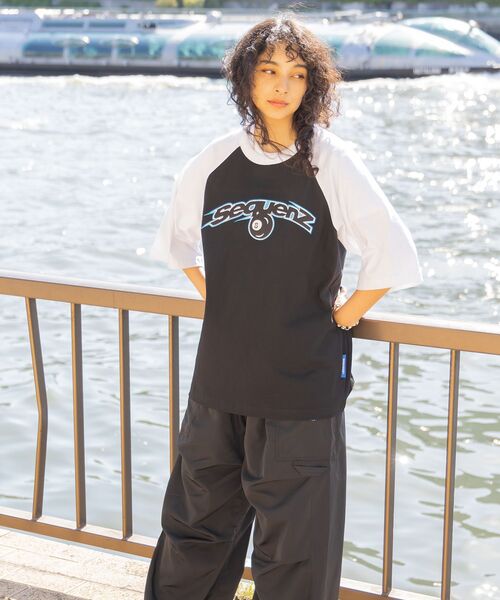 SEQUENZ（シークエンズ）の「【SEQUENZ】SPEED BALL RAGLAN S/S TEE / スピードボール ラグラン ツイルワッペン 半袖 TEE ブロークコア（Tシャツ/カットソー・メンズ・レモンイエロー/ホワイト/ブラック/バーガンディー・MEDIUM/LARGE/X-LARGE）」の14枚目の写真