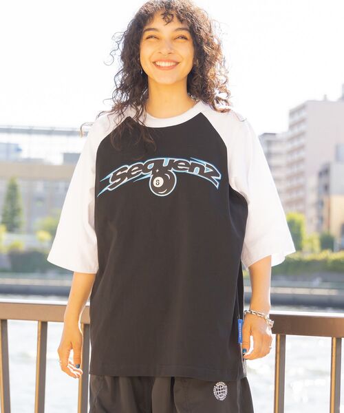 SEQUENZ（シークエンズ）の「【SEQUENZ】SPEED BALL RAGLAN S/S TEE / スピードボール ラグラン ツイルワッペン 半袖 TEE ブロークコア（Tシャツ/カットソー・メンズ・レモンイエロー/ホワイト/ブラック/バーガンディー・MEDIUM/LARGE/X-LARGE）」の16枚目の写真