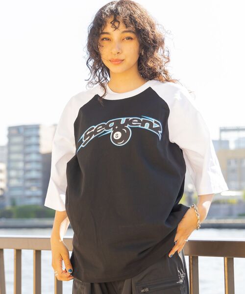 SEQUENZ（シークエンズ）の「【SEQUENZ】SPEED BALL RAGLAN S/S TEE / スピードボール ラグラン ツイルワッペン 半袖 TEE ブロークコア（Tシャツ/カットソー・メンズ・レモンイエロー/ホワイト/ブラック/バーガンディー・MEDIUM/LARGE/X-LARGE）」の18枚目の写真