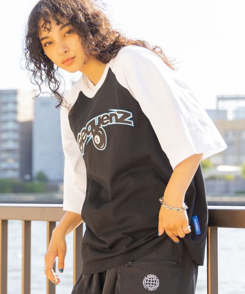 SEQUENZ（シークエンズ）の「【SEQUENZ】SPEED BALL RAGLAN S/S TEE / スピードボール ラグラン ツイルワッペン 半袖 TEE ブロークコア（Tシャツ/カットソー・メンズ・レモンイエロー/ホワイト/ブラック/バーガンディー・MEDIUM/LARGE/X-LARGE）」の19枚目の写真