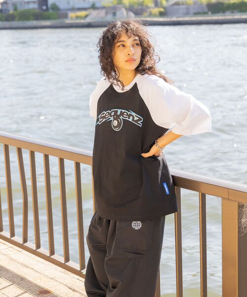 SEQUENZ（シークエンズ）の「【SEQUENZ】SPEED BALL RAGLAN S/S TEE / スピードボール ラグラン ツイルワッペン 半袖 TEE ブロークコア（Tシャツ/カットソー・メンズ・レモンイエロー/ホワイト/ブラック/バーガンディー・MEDIUM/LARGE/X-LARGE）」の20枚目の写真