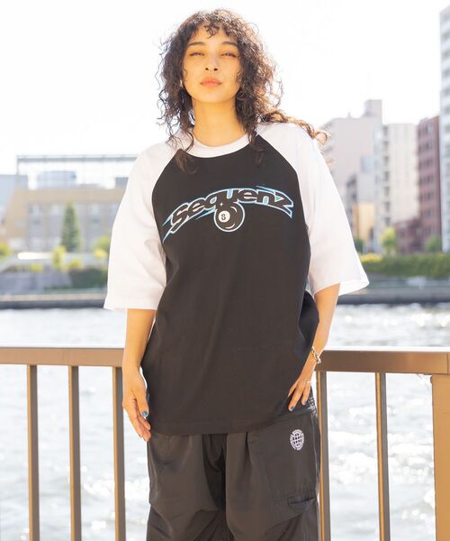 SEQUENZ（シークエンズ）の「【SEQUENZ】SPEED BALL RAGLAN S/S TEE / スピードボール ラグラン ツイルワッペン 半袖 TEE ブロークコア（Tシャツ/カットソー・メンズ・レモンイエロー/ホワイト/ブラック/バーガンディー・MEDIUM/LARGE/X-LARGE）」の21枚目の写真