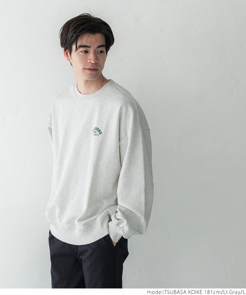 coca(coca)(コカ)の「メンズ ワンポイントプリントスウェット(スウェット・メンズ・ライトグレー/ライトブルー・M/L/XL)」の11枚目の写真