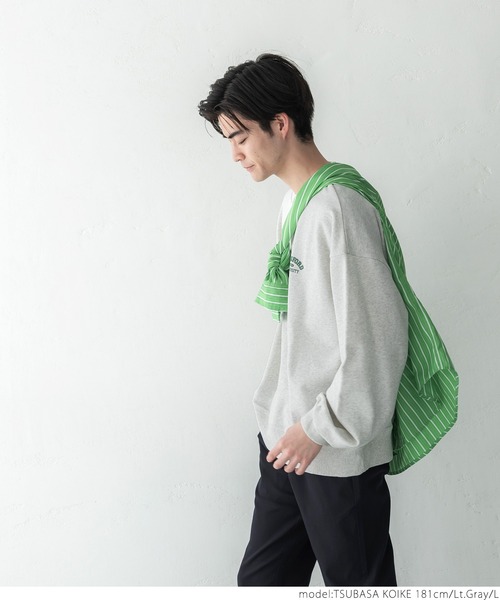 coca(coca)(コカ)の「メンズ ワンポイントプリントスウェット(スウェット・メンズ・ライトグレー/ライトブルー・M/L/XL)」の9枚目の写真
