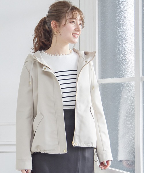 12Twelve Agenda（トゥエルブ　アジェンダ）の「グログランボンディングマウンテンパーカー（マウンテンパーカー・レディース・ベージュ/アイボリー/ネイビー・M）」の14枚目の写真