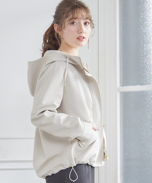 12Twelve Agenda（トゥエルブ　アジェンダ）の「グログランボンディングマウンテンパーカー（マウンテンパーカー・レディース・ベージュ/アイボリー/ネイビー・M）」の15枚目の写真