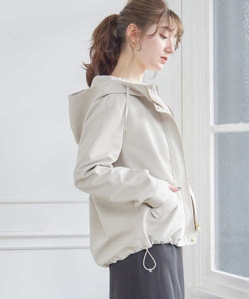 12Twelve Agenda（トゥエルブ　アジェンダ）の「グログランボンディングマウンテンパーカー（マウンテンパーカー・レディース・ベージュ/アイボリー/ネイビー・M）」の16枚目の写真