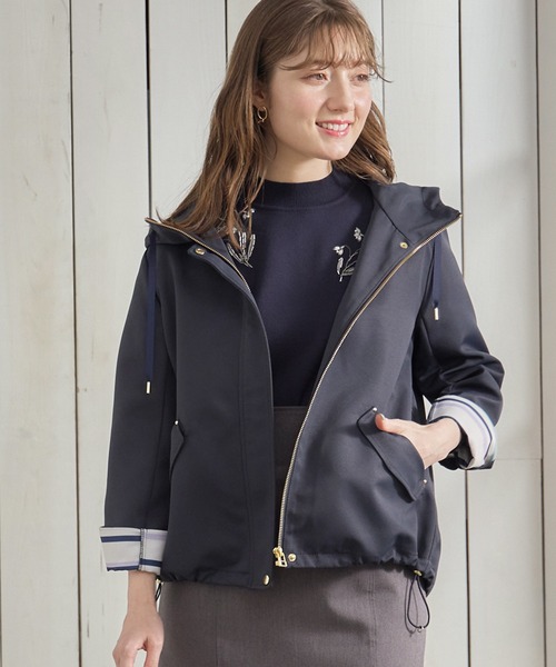 12Twelve Agenda（トゥエルブ　アジェンダ）の「グログランボンディングマウンテンパーカー（マウンテンパーカー・レディース・ベージュ/アイボリー/ネイビー・M）」の21枚目の写真