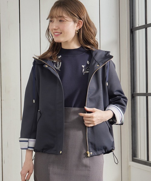 12Twelve Agenda（トゥエルブ　アジェンダ）の「グログランボンディングマウンテンパーカー（マウンテンパーカー・レディース・ベージュ/アイボリー/ネイビー・M）」の22枚目の写真