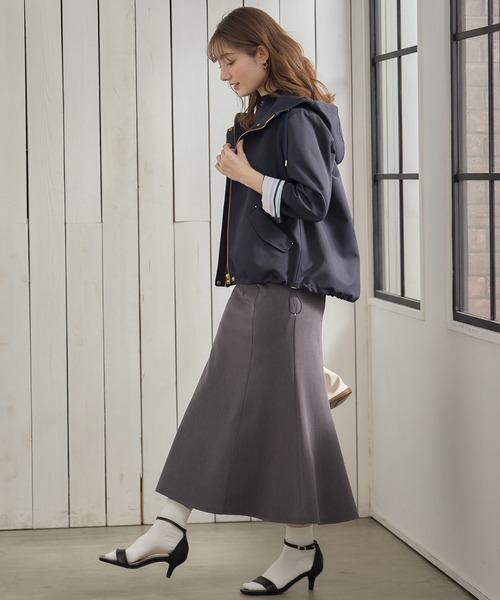 12Twelve Agenda（トゥエルブ　アジェンダ）の「グログランボンディングマウンテンパーカー（マウンテンパーカー・レディース・ベージュ/アイボリー/ネイビー・M）」の5枚目の写真