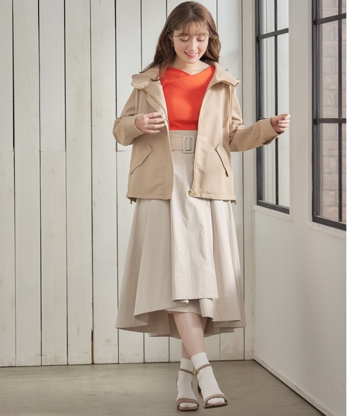 12Twelve Agenda（トゥエルブ　アジェンダ）の「グログランボンディングマウンテンパーカー（マウンテンパーカー・レディース・ベージュ/アイボリー/ネイビー・M）」の9枚目の写真