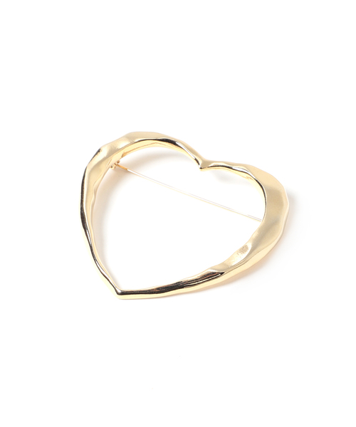 SLOBE IENA（スローブイエナ）の「SLOBE ハートブローチ（その他小物・レディース・ゴールド・FREE）」の5枚目の写真