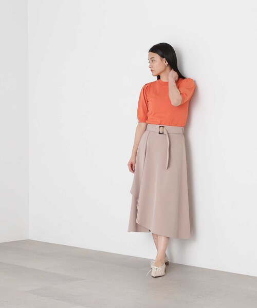 N.（N. Natural Beauty Basic）（エヌエヌナチュラルビューティーベーシック）の「【S Size Line】◆アシンメトリーフレアスカート（スカート・レディース・ベージュ/ブルー・SMALL/MEDIUM）」の9枚目の写真