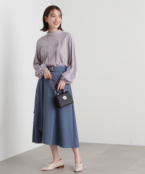 N.（N. Natural Beauty Basic）（エヌエヌナチュラルビューティーベーシック）の「【S Size Line】◆アシンメトリーフレアスカート（スカート・レディース・ベージュ/ブルー・SMALL/MEDIUM）」の6枚目の写真