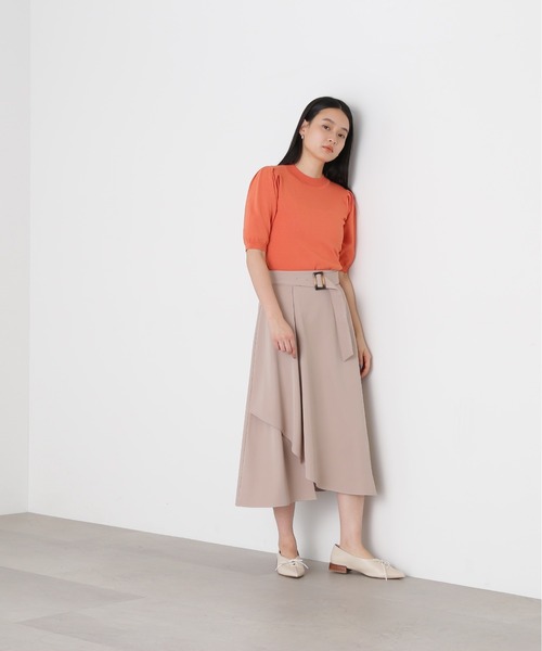 N.（N. Natural Beauty Basic）（エヌエヌナチュラルビューティーベーシック）の「【S Size Line】◆アシンメトリーフレアスカート（スカート・レディース・ベージュ/ブルー・SMALL/MEDIUM）」の7枚目の写真