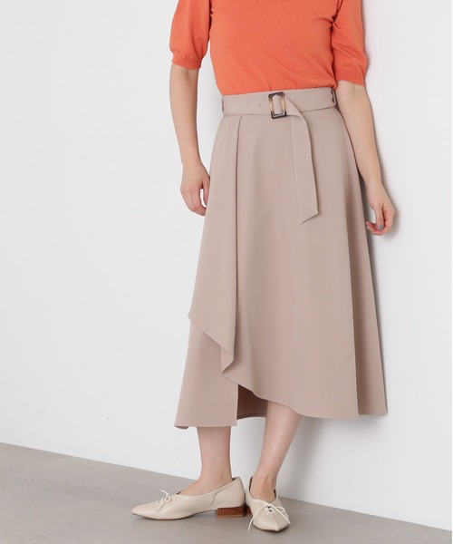 N.（N. Natural Beauty Basic）（エヌエヌナチュラルビューティーベーシック）の「【S Size Line】◆アシンメトリーフレアスカート（スカート・レディース・ベージュ/ブルー・SMALL/MEDIUM）」の4枚目の写真
