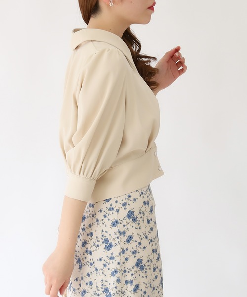 ASTORIA ODIER(アストリアオディール)の「クロップドブラウス(シャツ/ブラウス・レディース・ホワイト/ベージュ/ラベンダー・SMALL/MEDIUM)」の17枚目の写真