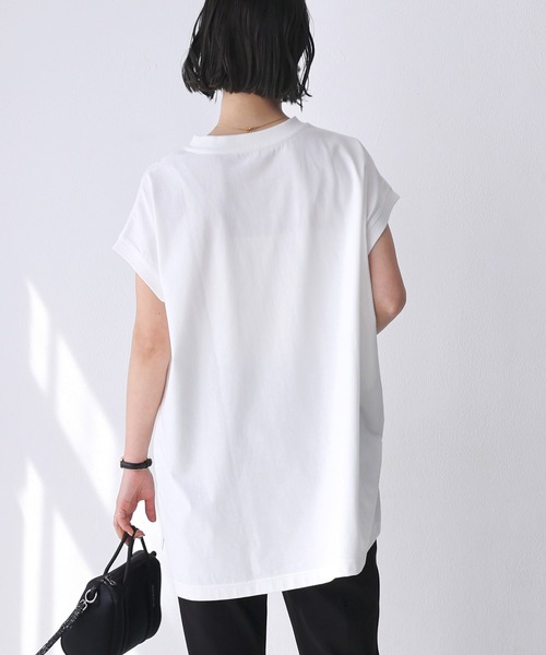 USAコットン汗染み防止加工フレンチスリーブTシャツ