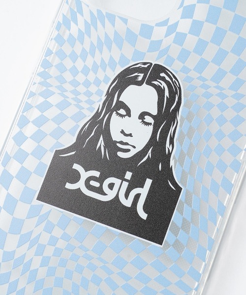 X-girl（エックスガール）の「CLEAR MOBILE CASE for iPhone 13（スマホケース/カバー・レディース・ライトブルー/マルチ/レッド/ピンク・ONE SIZE）」の7枚目の写真