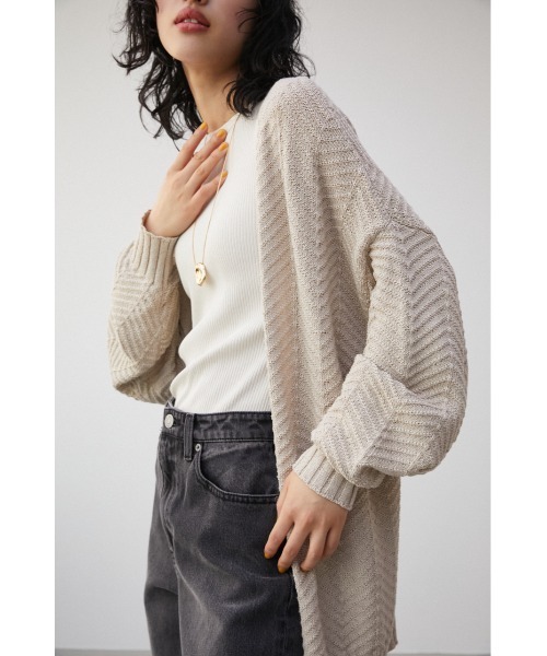 セール】HERRINGBONE KNIT CARDIGAN/ヘリンボーンニットカーディガン
