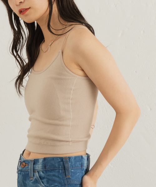 Kastane（カスタネ）の「カップ付きブラキャミ（キャミソール・レディース・ブラック/アイボリー/グリーン系その他・FREE）」の2枚目の写真