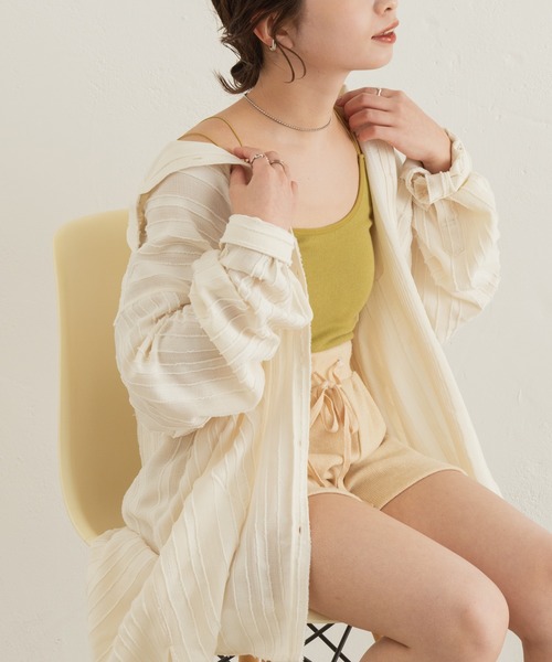 Kastane（カスタネ）の「カップ付きブラキャミ（キャミソール・レディース・ブラック/アイボリー/グリーン系その他・FREE）」の20枚目の写真