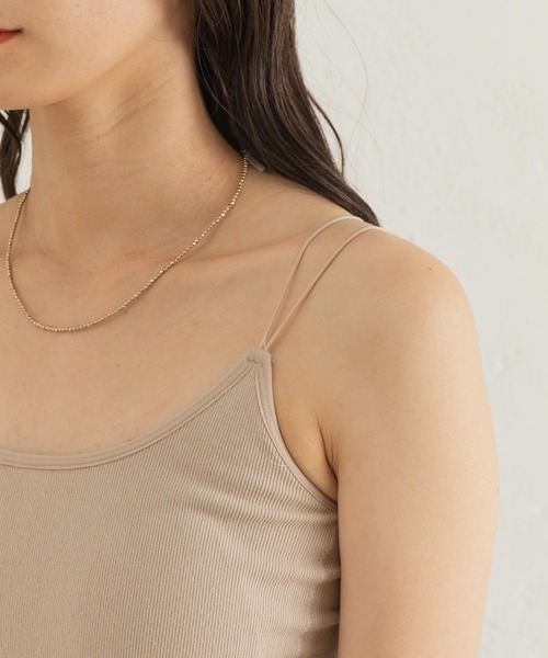 Kastane（カスタネ）の「カップ付きブラキャミ（キャミソール・レディース・ブラック/アイボリー/グリーン系その他・FREE）」の10枚目の写真