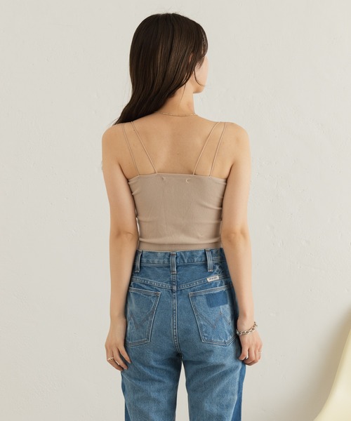 Kastane（カスタネ）の「カップ付きブラキャミ（キャミソール・レディース・ブラック/アイボリー/グリーン系その他・FREE）」の8枚目の写真