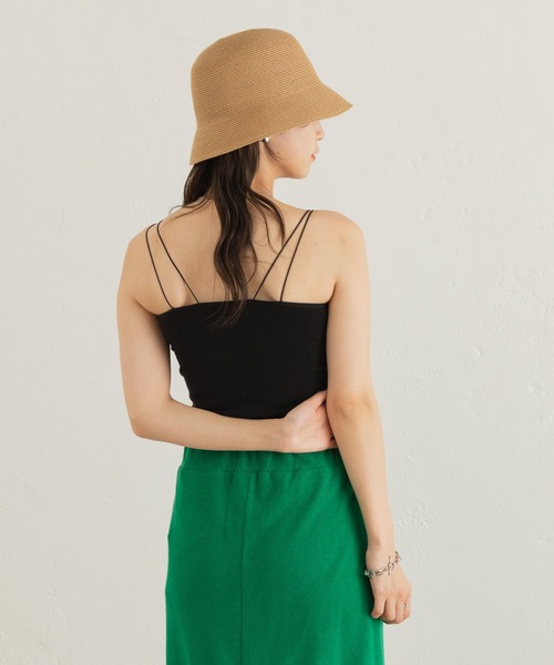 Kastane（カスタネ）の「カップ付きブラキャミ（キャミソール・レディース・ブラック/アイボリー/グリーン系その他・FREE）」の14枚目の写真