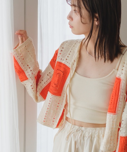 Kastane（カスタネ）の「カップ付きブラキャミ（キャミソール・レディース・ブラック/アイボリー/グリーン系その他・FREE）」の22枚目の写真