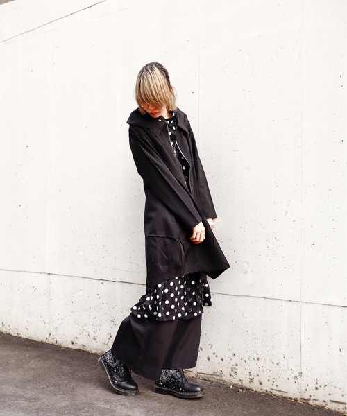 rovtski（ロフトスキー）の「ストレッチロングパーカー（パーカー・レディース・ベージュ/ブラック/ブルー・FREE）」の6枚目の写真