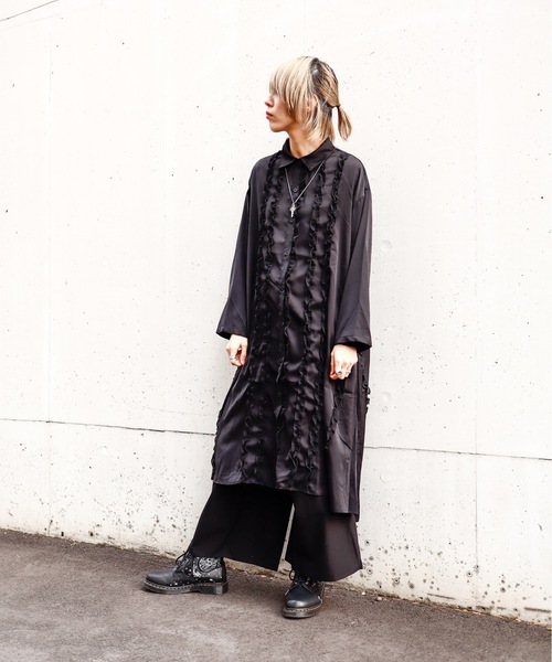 rovtski（ロフトスキー）の「ストレッチロングパーカー（パーカー・レディース・ベージュ/ブラック/ブルー・FREE）」の20枚目の写真