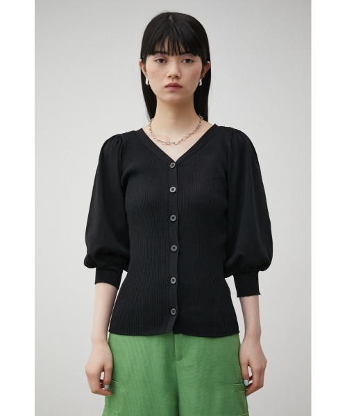 AZUL by moussy(アズールバイマウジー)の「MULTI WAY PUFF SLEEVE KNIT/マルチウェイパフスリーブニット(ニット/セーター・レディース・ブラック/ブルー/ライトベージュ・SMALL/MEDIUM)」の7枚目の写真