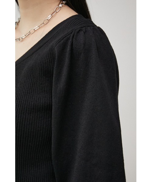 AZUL by moussy(アズールバイマウジー)の「MULTI WAY PUFF SLEEVE KNIT/マルチウェイパフスリーブニット(ニット/セーター・レディース・ブラック/ブルー/ライトベージュ・SMALL/MEDIUM)」の11枚目の写真