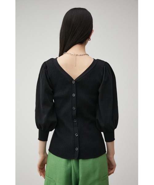 AZUL by moussy(アズールバイマウジー)の「MULTI WAY PUFF SLEEVE KNIT/マルチウェイパフスリーブニット(ニット/セーター・レディース・ブラック/ブルー/ライトベージュ・SMALL/MEDIUM)」の14枚目の写真