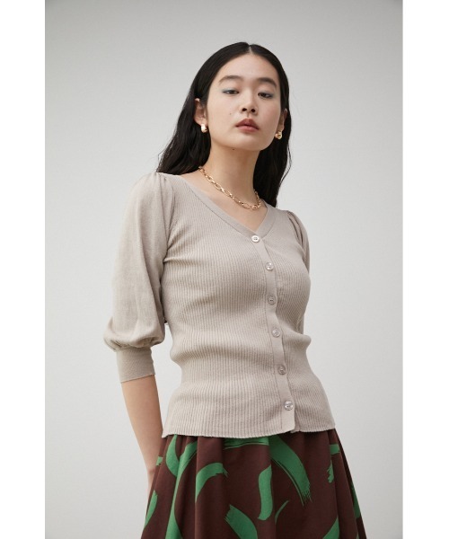 AZUL by moussy(アズールバイマウジー)の「MULTI WAY PUFF SLEEVE KNIT/マルチウェイパフスリーブニット(ニット/セーター・レディース・ブラック/ブルー/ライトベージュ・SMALL/MEDIUM)」の15枚目の写真
