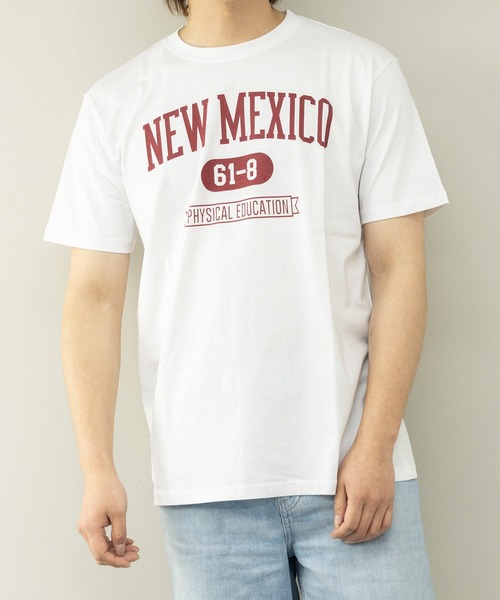 STYLEBLOCK（スタイルブロック）の「半袖プリントTシャツ（Tシャツ/カットソー・メンズ・ホワイト/ネイビー/レッド・M/L/LL）」の2枚目の写真