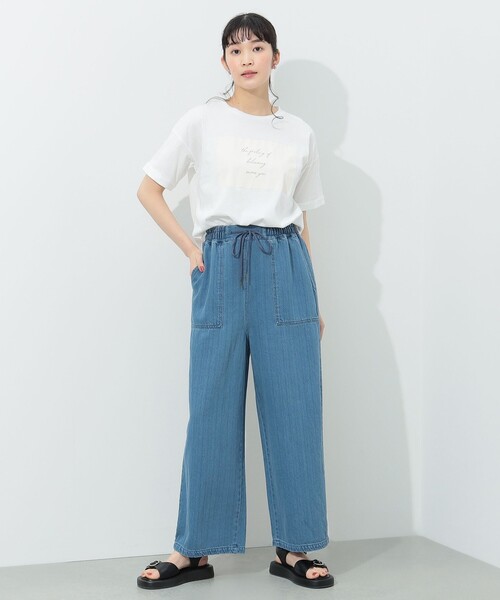 BEAMS HEART（ビームスハート）の「BEAMS HEART / BOXロゴ Tシャツ（Tシャツ/カットソー・レディース・オフホワイト/クリアブラック/ライトパープル・FREE）」の8枚目の写真