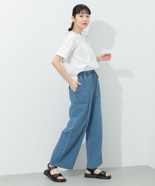 BEAMS HEART（ビームスハート）の「BEAMS HEART / BOXロゴ Tシャツ（Tシャツ/カットソー・レディース・オフホワイト/クリアブラック/ライトパープル・FREE）」の6枚目の写真